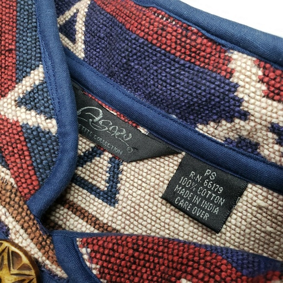 Aztec Southwest Print Vest Size P Small - Picture 6 of 8